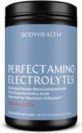 bodyhealth perfectamino electrolytes powder, hydration powder, sugar free electrolyte drink mix, keto electrolytes powder, non gmo, strawberry flavor (120 servings) logo