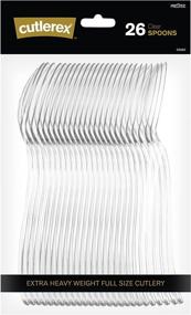 img 3 attached to 🥄 130 Clear Plastic Spoons - Heavy Duty Silverware Pack for Elegant Disposable Dining Experiences