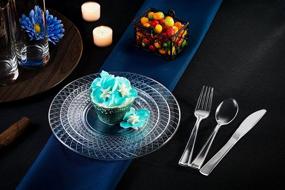 img 1 attached to 🥄 130 Clear Plastic Spoons - Heavy Duty Silverware Pack for Elegant Disposable Dining Experiences