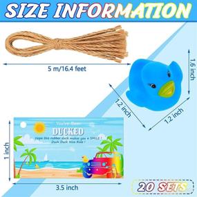 img 3 attached to 🦆 60 PCS You've Been Ducked Cards: Fun Rubber Duck Toys with String & Tags, Perfect for Car Decor, Parties, and Games - Assorted Colors, Summer Style