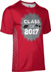 img 1 attached to Red And Gray Geometric Graduation Shirt For Men From Class Of 2017 By ProSphere