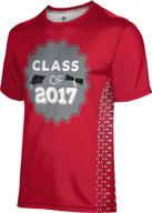 red and gray geometric graduation shirt for men from class of 2017 by prosphere logo