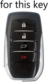 img 3 attached to Силиконовый чехол для автомобильного ключа с 4 кнопками, дистанционный брелок, чехол для Toyota Fortuner Rav4 Highlander Land Cruiser 2015-2019, защитная куртка с рукавом в виде ракушки