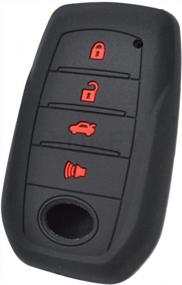 img 2 attached to Силиконовый чехол для автомобильного ключа с 4 кнопками, дистанционный брелок, чехол для Toyota Fortuner Rav4 Highlander Land Cruiser 2015-2019, защитная куртка с рукавом в виде ракушки