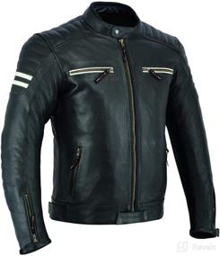 img 1 attached to 🏍️ Ultimate Protection: Men's Motorcycle Leather Jacket with Armor - MBJ-3027A