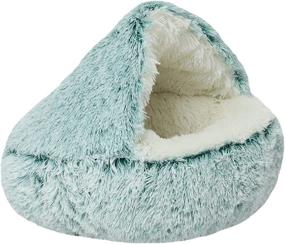 img 4 attached to 🐱 Cozy Cat Cave, Marshmallow Cat Bed, Stress-Relieving Calming Bed for Cats, Small Donut Bed for Fluffy Indoor Cats - Washable