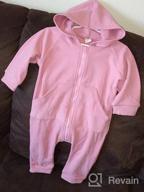 img 1 attached to Warm & Stylish Fall/Winter Outfit For Infant Boys & Girls: FYBITBO Hooded Jumpsuit Romper Onesie review by Marcus Munoz