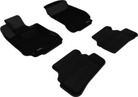 img 4 attached to Custom Fit All-Weather Floor Mats for Mercedes-Benz C-Class Models - 3D MAXpider L1MB00901509, Kagu Rubber, Black