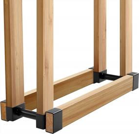 img 4 attached to Adjustable Firewood Log Rack Bracket Kit - Indoor/Outdoor Wood Storage Holder For Any Length Fireplace
