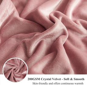 img 1 attached to Indulge In Luxury With XeGe Plush Shaggy Crystal Velvet Duvet Cover Set - Queen Size Old Pink With Faux Fur Comforter Cover And Pillowcases!