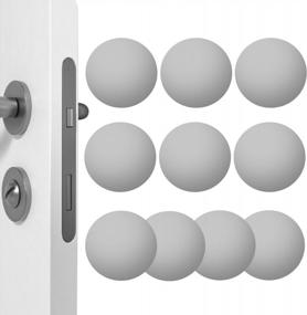 img 4 attached to Protect Your Walls And Furniture: Get JEGONFRI Door Stoppers With 2" Adhesive Round Knob Protectors