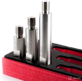 img 2 attached to 🔧 SGCB Ultra Long Stainless Steel Mini Rotary Extension Shaft Set of 3, High Performance 5/8” Threaded Interconnectable 70mm, 90mm, 120mm, Durable Polisher Buffer Backing Plate Shaft Extender