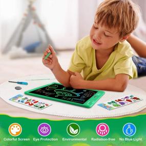 img 2 attached to 10 Inch LCD Writing Tablet: Perfect Gift For Boys & Girls Ages 3-12 - Erasable Magic Learning Doodle Board Activity Toy!