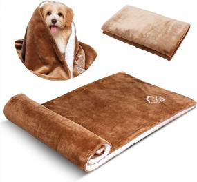 img 4 attached to Защитите свою мебель: водонепроницаемые одеяла Topmart для собак и кошек — коричневые
