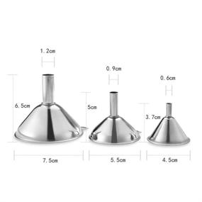 img 2 attached to Efficient Metal Kitchen Funnel Set For Easy Transfer Of Liquids, Spices, And Dry Ingredients In Bottles - Dishwasher Safe