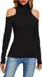 slim fit and stretchy tank tops for women - sleeveless & long sleeve, mock turtleneck logo