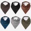 6 pack hair scarf headbands for women - elastic boho triangle bandana non slip solid color hair scarves with clips for teen girls logo