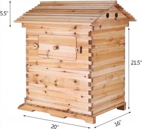 img 4 attached to Happybuy Bee Hive Frames Wooden House: Automatic Honey Flow & Bulk Beehive Frames!