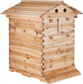 img 1 attached to Happybuy Bee Hive Frames Wooden House: Automatic Honey Flow & Bulk Beehive Frames!