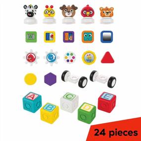 img 3 attached to STEM Magnetic Blocks Learning Toys For Babies And Toddlers: Baby Einstein Connectables! Includes 24 Pieces Of Letters, Colors And Animals For Ages 6 Months To 5 Years.