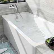 акриловая ванна-альков 60 x 30 дюймов с плиточным фланцем, нижним кронштейном и левым сливом белого цвета логотип
