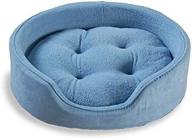 🐾 furhaven large blue terry & suede snuggle oval pet bed for dogs & cats - top choice for optimal comfort and style logo