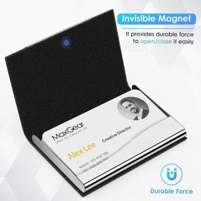 img 1 attached to Maximize Your Professional Appearance With MaxGear'S Business Card Holder