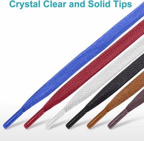 img 3 attached to 4 Pairs Waxed Cotton Shoelaces For Men And Women'S Dress Shoes, Chukka Boots Or Sneakers - DIFFWAY Flat Waxed Laces.