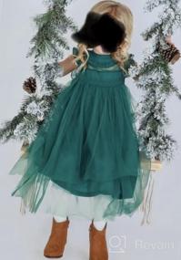 img 6 attached to Girls' Colorful Multi-Layered Tulle and Lace Dress for Princess Wedding, Birthday Party, and Tutu Theme