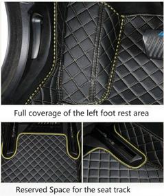 img 1 attached to 🚗 Premium Waterproof Car Floor Mats for Honda Civic 2009-2011 - Custom Fit, Full Surrounded, Anti-Slip, All-Weather Protection in Black and Red Leather