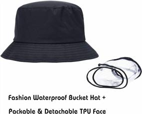 img 1 attached to Versatile Outdoor Fisherman Hat With Detachable Face Cover For Men And Women - DOCILA Foldable Sun Cap