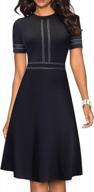 elegant a-line dress: homeyee women's chic 3/4 sleeve party homecoming dress a135 логотип