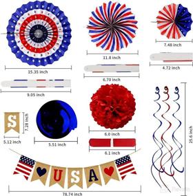 img 3 attached to 26Pcs Patriotic Decorations July Decor