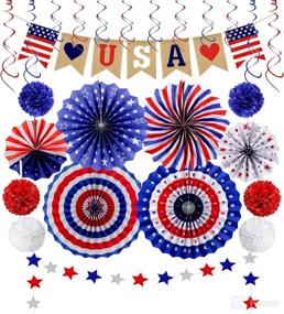 img 4 attached to 26Pcs Patriotic Decorations July Decor