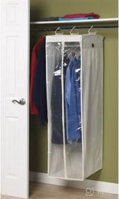 img 3 attached to 👕 Hanging Wardrobe Garment Storage Bag: Organize with Household Essentials 311332 in Natural Canvas