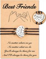 персонализированные браслеты дружбы tarsus с подвеской в ​​виде сердца - идеальный подарок для лучших друзей и сестер - набор из 2 или 3 - идеально подходит для женщин и девочек логотип