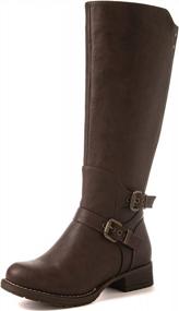 img 4 attached to 👢 Stylish and Durable GLOBALWIN Women's Knee High Riding Boots – Perfect for Fashion-forward Women!