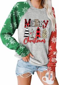 img 4 attached to Anbech Griswold Family Christmas Shirt Women Merry Xmas Raglan Sleeve Baseball Splicing Tops
