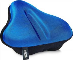 img 4 attached to Padded Gel Bike Seat Cover - Bikeroo Cushion For Peloton & Exercise: Adjustable For Men & Women'S Comfort On Stationary, Mountain & Road Bicycle Seats