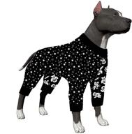 🐶 pitbull dog clothes by lovinpet - skinny fit, lightweight pullover pajamas, full coverage outer space astronaut print, ideal for large dogs logo