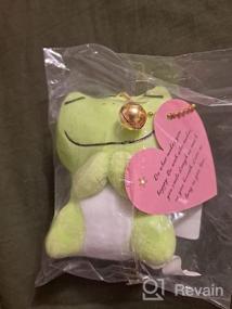 img 5 attached to Green Stuffed Frog Keychain Plush Animal Pendant: Ruzucoda Ornaments To Bring Good Fortune