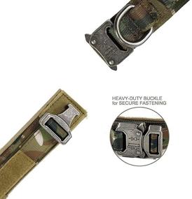 img 2 attached to Tactical Dog Collar: Adjustable, Premium Nylon Collar with Handle & Reinforced Metal Buckle for Small, Medium & Large Dogs - Soft Cotton Pad, Ideal for Military Training