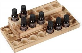 img 4 attached to Organize Your Essential Oils With LIANTRAL 3-Tier Rustic Burnt Wood Storage Rack