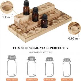 img 2 attached to Organize Your Essential Oils With LIANTRAL 3-Tier Rustic Burnt Wood Storage Rack