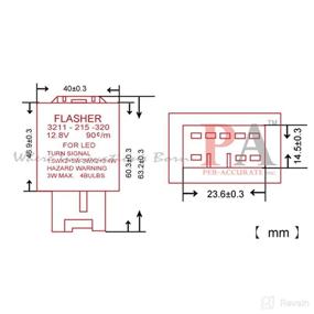 img 1 attached to PA 8 Pin 3211 215 320 Flasher Relay