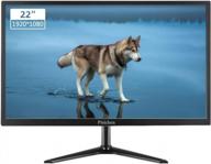 💻 computer monitor - 1600x1050 resolution, 22-inch display, adjustable brightness, 1920x1080p, 75hz, hdmi, built-in speakers, tilt adjustment, led, wall mountable logo