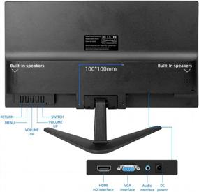 img 1 attached to 💻 Computer Monitor - 1600X1050 Resolution, 22-inch Display, Adjustable Brightness, 1920X1080P, 75Hz, HDMI, Built-In Speakers, Tilt Adjustment, LED, Wall Mountable