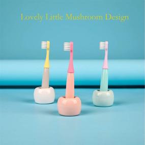 img 2 attached to 🍄 Mushroom Bristle Toddler Toothbrush: Ideal for Ages 1-3 Years