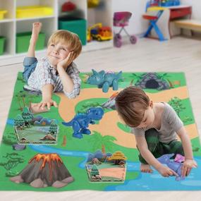 img 3 attached to Магнитные игрушки-динозавры для детей 3–5 лет, разбираем игрушки-динозавры со светом, звуком рева, игровым ковриком и набором для рисования, детские игрушки-динозавры Trex, рождественские подарки на день рождения для мальчиков и девочек 2, 3, 4, 5 лет