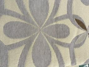 img 1 attached to Ткань OctoRose Chenille Grey/Beige, ширина 59 дюймов - прочная ткань для пошива обивки, заказ по ярдам (синель-серые листья, 1 ярд)